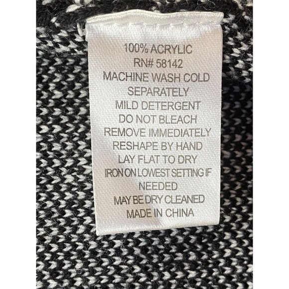 London Times Womens P Med  Black White Ombre Speckled Short Pullover Knit Dress - Picture 11 of 15